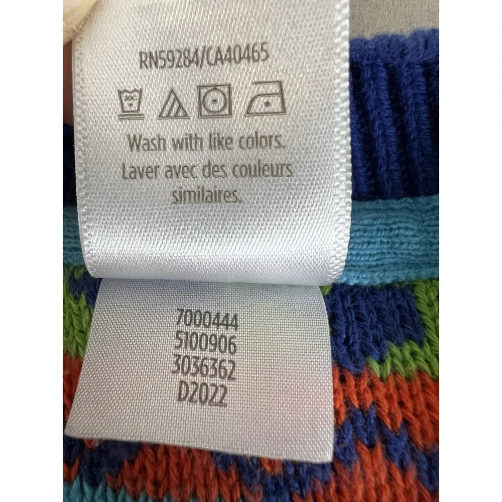 Gymboree size 10 Dinosaur Sweater blue Orange Green Trees stripes